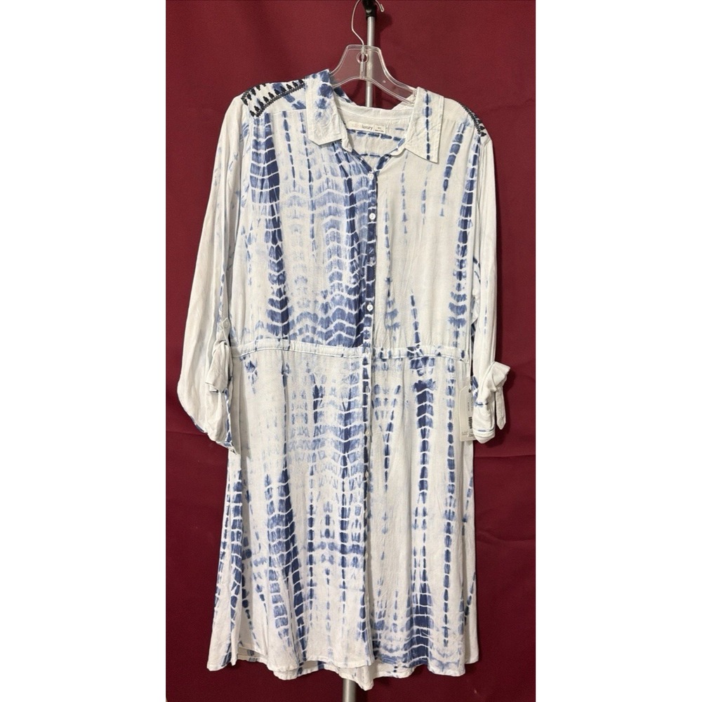 Subtle Luxury Blue & White Dress M/L NWT (A3242)